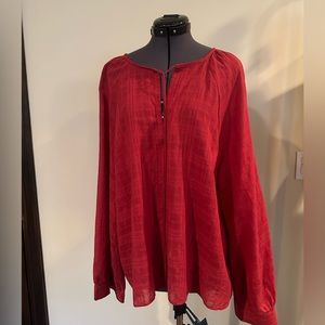 Red cotton top